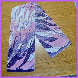 Vtg Deco Peacock scarf_097